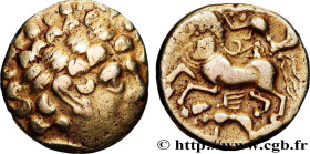 TREVIRI, Unspecified
Type : Quart de statère au cheval androcéphale 
Date : c. 100-50 AC. 
Metal : gold 
Diameter : 12,5  mm
Orientation dies : 9  h.
...