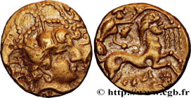 VENETI (Area of Vannes)
Type : Quart de statère d’or à la tête composite, au personnage ailé 
Date : IIe siècle avant J.-C. 
Mint name / Town : Vannes...