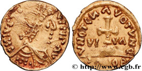 VIVIERS (VIVARIA CIVITAS) - Ardèche
Type : Triens 
Date : s.m. 
Mint name / Town : Viviers (07) 
Metal : gold 
Diameter : 13  mm
Orientation dies : 7 ...