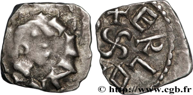 TOURS (TURONUS CIVITAS)
Type : Denier ERLOINVS 
Date : c. 740-750 
Date : s.m. 
...