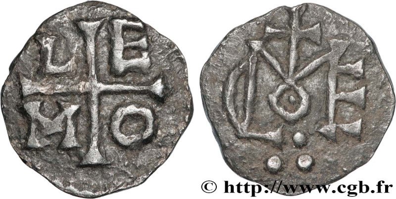 LEMOVECAS - LIMOGES (Haute-Vienne)
Type : Denier 
Date : (VIIe-VIIIe siècles) 
D...