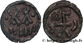 MEROVINGIAN COINS
Type : Denier 
Date : c. 700-750 
Date : s.m. 
Mint name / Town : Trèves ? 
Metal : silver 
Diameter : 10  mm
Orientation dies : 8  ...
