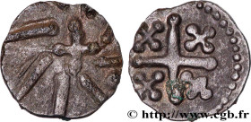 MEROVINGIAN COINS
Type : Denier 
Date : c. 700-725 
Date : s.m. 
Mint name / Town : Atelier indéterminé 
Metal : silver 
Diameter : 12,5  mm
Orientati...