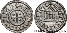 LOUIS THE PIOUS
Type : Denier à la légende chrétienne 
Date : c. 822-840 
Date : n.d. 
Mint name / Town : Atelier indéterminé 
Metal : silver 
Diamete...