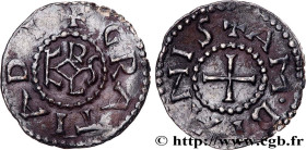 CHARLES II LE CHAUVE / THE BALD
Type : Obole 
Date : c. 864-875 
Date : n.d. 
Mint name / Town : Amiens 
Metal : silver 
Diameter : 15,5  mm
Orientati...