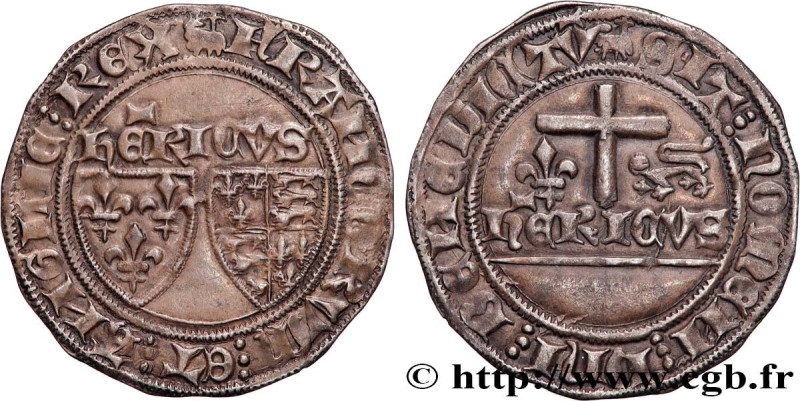 HENRY VI OF LANCASTER
Type : Blanc aux écus 
Date : 23/11/1423 
Mint name / Town...