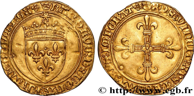 CHARLES VIII
Type : Écu d'or au soleil 
Date : 11/09/1483 
Date : n.d. 
Mint nam...