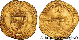 LOUIS XII, FATHER OF THE PEOPLE
Type : Écu d'or au soleil 
Date : 25/04/1498 
Date : n.d. 
Mint name / Town : Saint-Lô 
Metal : gold 
Millesimal finen...