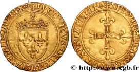 LOUIS XII, FATHER OF THE PEOPLE
Type : Écu d'or au soleil 
Date : 25/04/1498 
Date : n.d. 
Mint name / Town : Saint-Lô 
Metal : gold 
Millesimal finen...