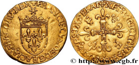 FRANCIS I
Type : Écu d'or au soleil, 5e type 
Date : 21/07/1519 
Date : n.d. 
Mint name / Town : Saint-Lô 
Metal : gold 
Millesimal fineness : 958  ‰
...