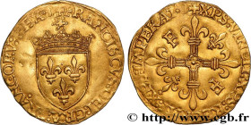 FRANCIS I
Type : Écu d'or au soleil, 5e type 
Date : 21/07/1519 
Date : n.d. 
Mint name / Town : Saint-Lô 
Metal : gold 
Millesimal fineness : 958  ‰
...