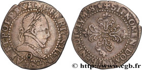 HENRY III
Type : Quart de franc au col plat 
Date : 1587 
Mint name / Town : Riom 
Quantity minted : 148039 
Metal : silver 
Millesimal fineness : 833...