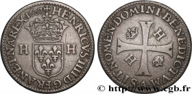 HENRY IV
Type : Piéfort de billon de poids double du douzain 
Date : 1607 
Mint name / Town : Paris, Moulin du Louvre 
Metal : billon 
Diameter : 25,5...