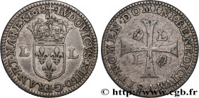 LOUIS XIII
Type : Piéfort quadruple du douzain de Nicolas Briot 
Date : 1618 
Mint name / Town : Paris 
Metal : billon 
Diameter : 25,5  mm
Orientatio...