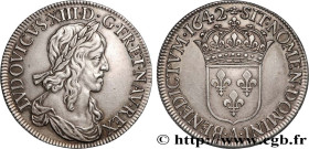 LOUIS XIII
Type : Écu, buste drapé (1er buste de Jean Warin) 
Date : 1642 
Mint name / Town : Paris, Monnaie de Matignon 
Quantity minted : 242407 
Me...