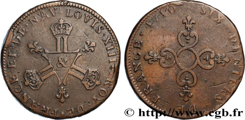 LOUIS XIV "THE SUN KING"
Type : Piéfort de poids quadruple de la pièce de six de...