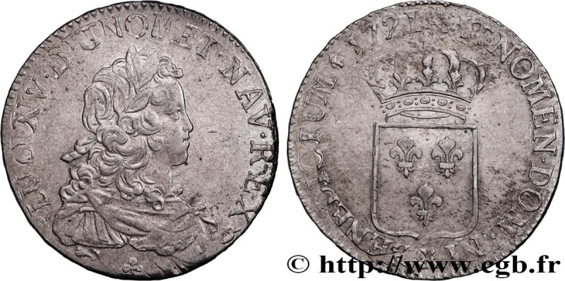 LOUIS XV THE BELOVED
Type : Écu dit "de France" 
Date : 1721 
Mint name / Town :...