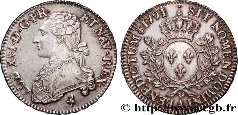 LOUIS XVI
Type : Demi-écu aux branches d'olivier 
Date : 1791 
Mint name / Town ...