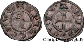 LANGUEDOC - BISHOPRIC OF VIVIERS - ANONYMOUS
Type : Denier 
Date : n.d. 
Mint name / Town : Viviers 
Metal : billon 
Diameter : 16  mm
Orientation die...