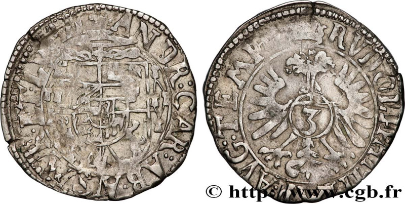 MURBACH AND LURE - ANDREW OF AUSTRIA, administrator
Type : 3 kreuzers 
Date : n....