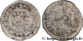MURBACH AND LURE - COLOMBAN D'ANDLAU-WITTENHEIM
Type : Kreuzer 
Date : 1663 
Mint name / Town : Guebwiller 
Metal : silver 
Diameter : 16  mm
Orientat...