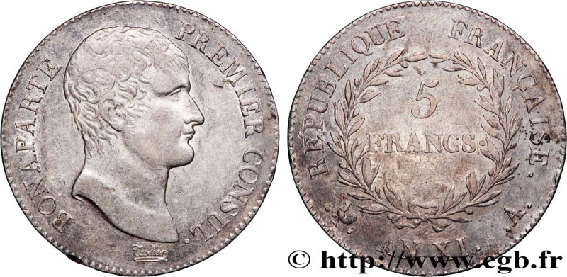 CONSULATE
Type : 5 francs Bonaparte Premier Consul 
Date : An XI (1802-1803) 
Mi...