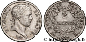 PREMIER EMPIRE / FIRST FRENCH EMPIRE
Type : 2 francs Napoléon Ier tête laurée, République française 
Date : 1808 
Mint name / Town : Rouen 
Quantity m...