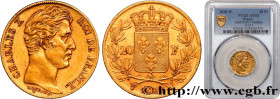 CHARLES X
Type : 20 francs or Charles X 
Date : 1828 
Mint name / Town : Lille 
Quantity minted : 15170 
Metal : gold 
Millesimal fineness : 900  ‰
Di...