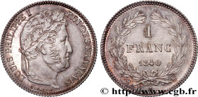 LOUIS-PHILIPPE I
Type : 1 franc Louis-Philippe, couronne de chêne 
Date : 1840 
Mint name / Town : Bordeaux 
Quantity minted : 47754 
Metal : silver 
...