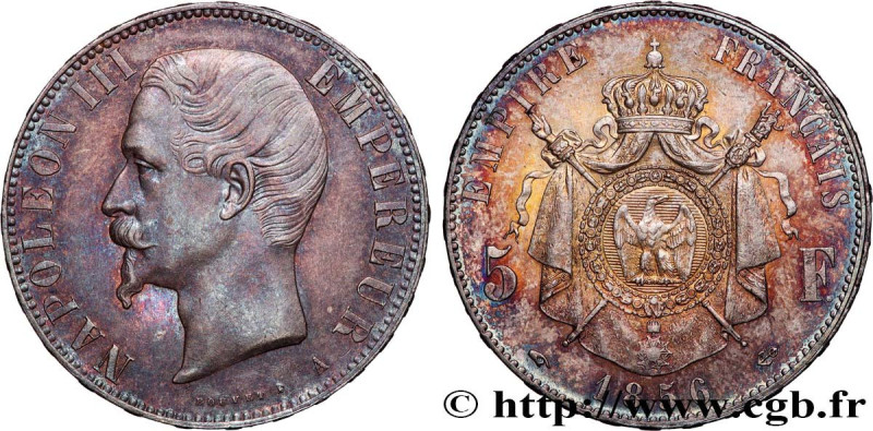 SECOND EMPIRE
Type : 5 francs Napoléon III, tête nue 
Date : 1856 
Mint name / T...