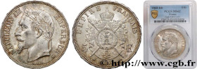 SECOND EMPIRE
Type : 5 francs Napoléon III, tête laurée 
Date : 1868 
Mint name / Town : Strasbourg 
Quantity minted : 11.399.447 
Metal : silver 
Mil...