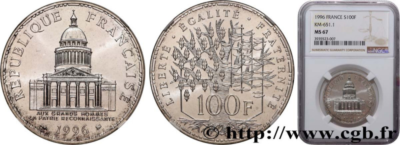 V REPUBLIC
Type : 100 francs Panthéon 
Date : 1996 
Quantity minted : 2.013 
Met...