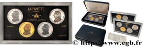 COMMEMORATIVE COINS MONNAIE DE PARIS
Type : Coffret Belle Épreuve Or-Argent-Platine-Palladium de 100 francs - La Fayette 
Date : 1987 
Quantity minted...