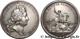 LOUIS XIV "THE SUN KING"
Type : Médaille, Combat de Leuze 
Date : 1691 
Metal : silver 
Diameter : 41  mm
Weight : 38,64  g.
Edge : lisse 
Puncheon : ...