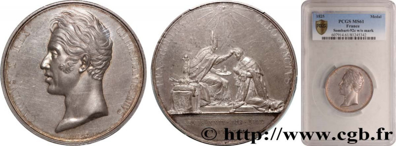 CHARLES X
Type : Médaille, Sacre de Charles X 
Date : 1825 
Metal : silver 
Diam...