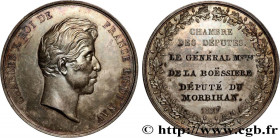 CHARLES X
Type : Médaille Parlementaire, Marc-Antoine de la Boëssière de Lennuic 
Date : 1827 
Metal : silver 
Diameter : 41  mm
Engraver : DE PUYMAUR...
