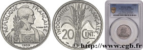 FRENCH INDOCHINA
Type : Pré-série avec le mot Essai de 20 Centièmes 
Date : 1939 
Mint name / Town : Paris 
Quantity minted : --- 
Metal : nickel 
Dia...