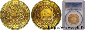 MOROCCO - FRENCH PROTECTORATE
Type : Essai de 5 Francs, en cuivre doré, poids lourd, AH 1365 
Date : 1946 
Mint name / Town : Paris 
Quantity minted :...