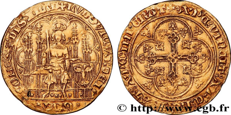 BRABANT - DUCHY OF BRABANT - LOUIS IV OF BAVARIA
Type : Chaise d'or à l'aigle 
D...