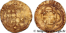 SPAIN - KINGDOM OF SPAIN - PHILIP II
Type : Escudo 
Date : n.d. 
Mint name / Town : Séville 
Metal : gold 
Diameter : 22  mm
Orientation dies : 1  h.
...
