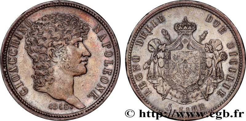 ITALY - KINGDOM OF NAPLES - JOACHIM MURAT
Type : 5 Lire 
Date : 1813 
Mint name ...