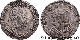 SICILY - KINGDOM OF SICILY - PHILIP II OF SPAIN
Type : 1/2 Ducato 
Date : 1574 
Mint name / Town : Messine 
Metal : silver 
Diameter : 35  mm
Orientat...