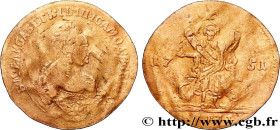 RUSSIA - ELIZABETH
Type : 1 Ducat 
Date : 1751 
Mint name / Town : Moscou 
Quantity minted : - 
Metal : gold 
Millesimal fineness : 986  ‰
Diameter : ...