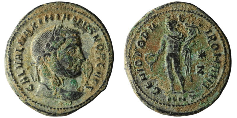 Galerius as Caesar (AD 293-305). Antioch
AE Follis (26mm, 10,42g)