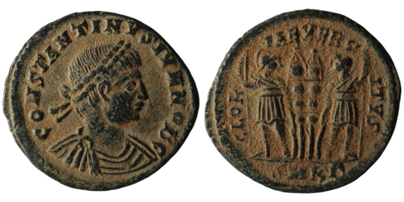 Constantine II, as Caesar (AD 317-337). Kyzikos
AE Follis (19mm, 1,72g)