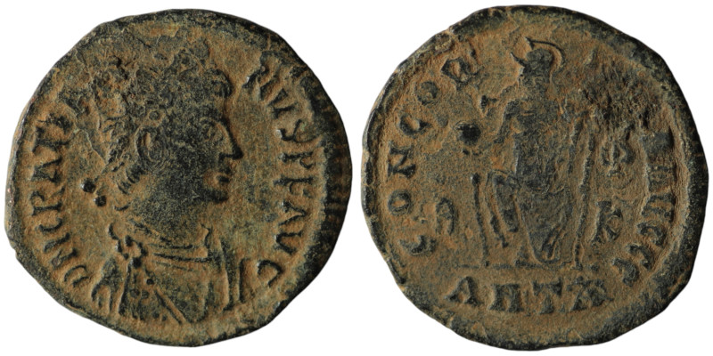 Gratian (AD 375-383). Antioch
AE Follis (21mm, 3,41g)