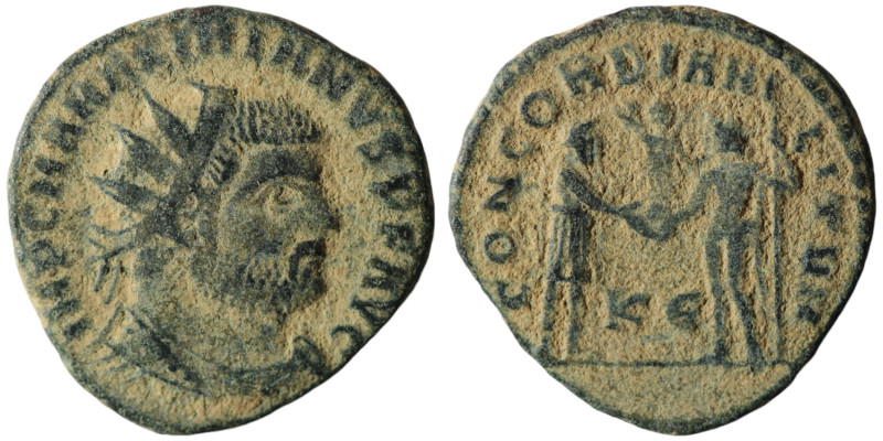 Maximianus (AD 286-305). Kyzikos
AE Radiate (22mm, 4,17g)