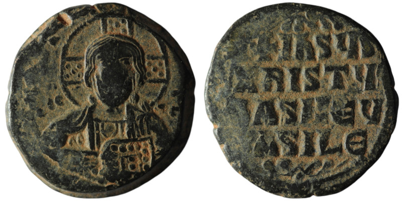 Anonymous Follis. Time of Basil II with Constantine VIII (976-1025.AD). Constant...