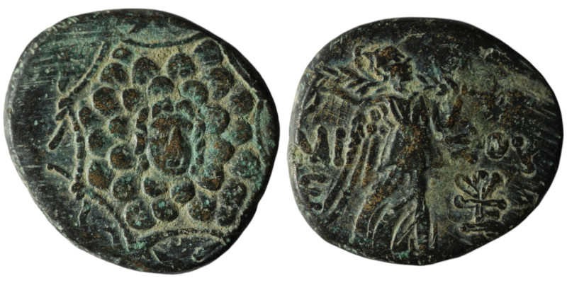 PONTOS. Amisos. Time of Mithradates VI Eupator. (Circa 85-65 BC).
AE Bronze (22m...