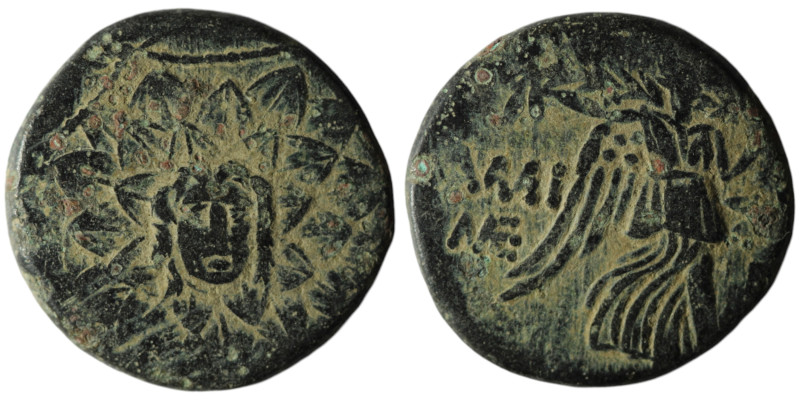 PONTOS. Amisos. Time of Mithradates VI Eupator. (Circa 85-65 BC).
AE Bronze (21m...